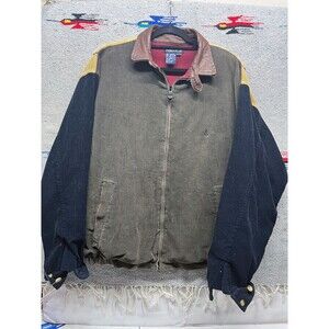 Vintage 90s Nautica Corduroy Colorblock Jacket skater surfer XL